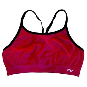 Red Black Champion Sports Bra Medium Sports Apparel Athletic Fitness Bras